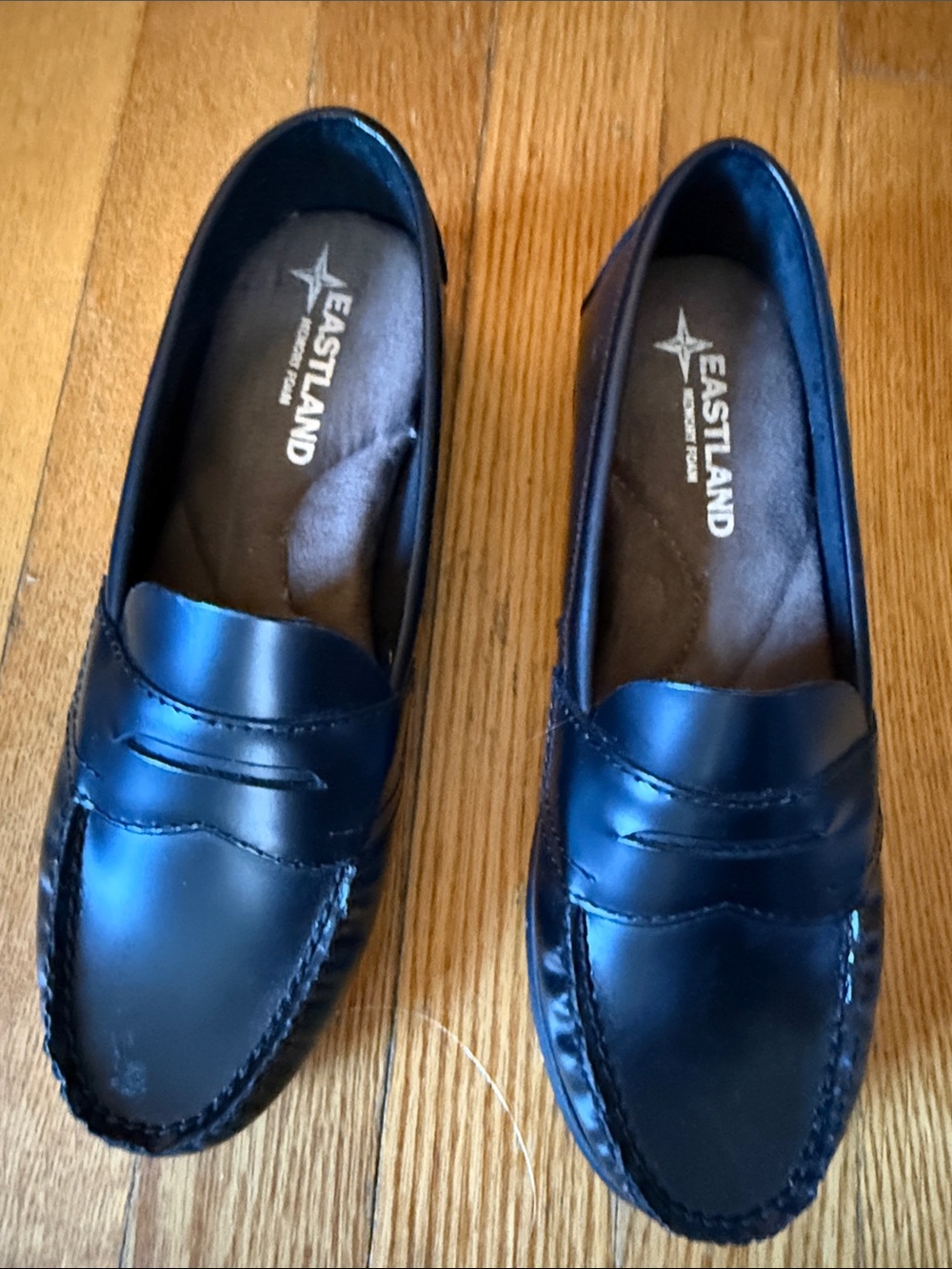 Eastland Black Leather Penny Loafers for Men